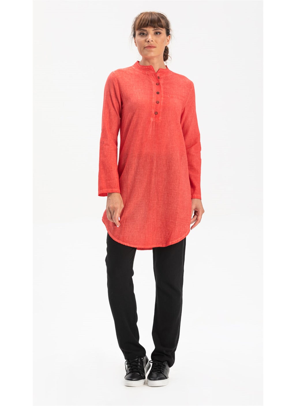 Acacia Sile Cloth Tunic Coral Mrcn