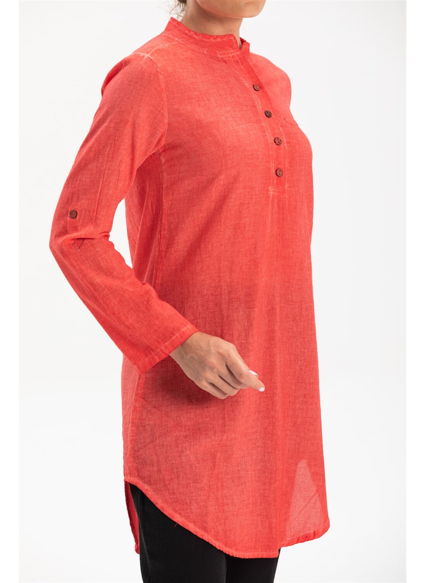 Acacia Sile Cloth Tunic Coral Mrcn