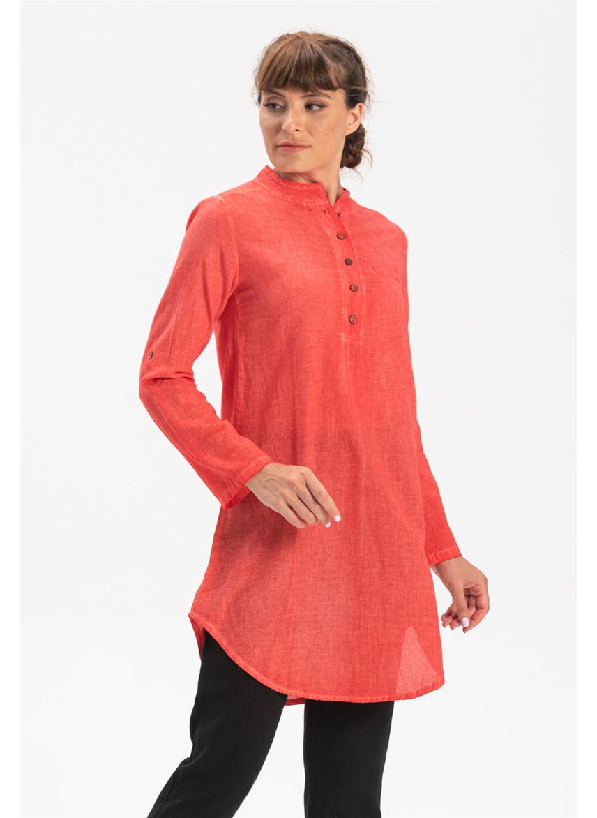 Acacia Sile Cloth Tunic Coral Mrcn