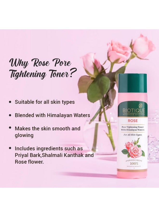 Pure Rose Water Rejuvenating Mist For Face And Body Steam Distilled For All Skin Types Rose Toner 120Ml