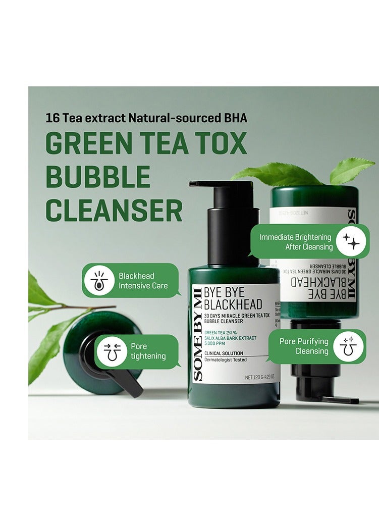 Bye Bye Blackhead 30 Days Miracle Green Tea Tox Bubble Cleanser - 120Ggrams