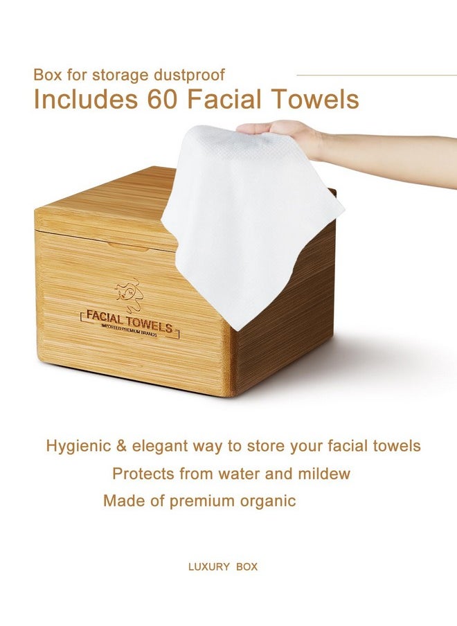 Clean Facial Towels1 Box With 240 Ct Disposable Face Towels Premium Facial Cleansing Cloths & Towelettes Perfect For Skincare Routine Biodegradable Travelfriendly And Ecofriendly