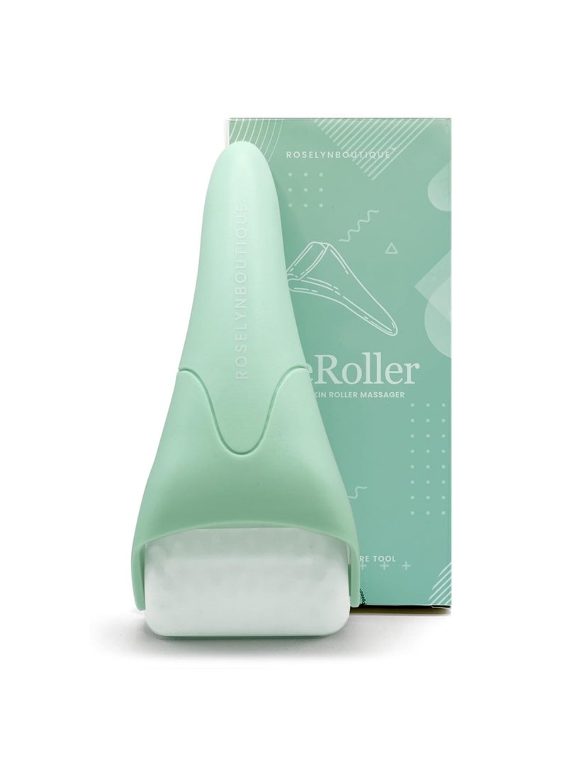 ROSELYNBOUTIQUE Ice Roller for Face Wrinkles Fine Lines Puffiness Stick Massager Facial Skin Care Tools Self Care Gifts for Men Women (Green)