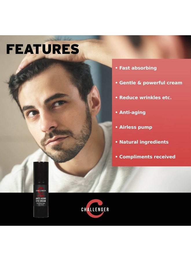 Men'S Primo Men'S Eye Cream Anti Aging Eye Balm Reduce Wrinkles Undereye Circles Puffiness Crows Feet And Signs Of Age Unscented 1 Ounce Airless Pump With Natural Ingredients