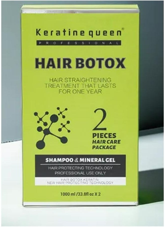 Hair Botox shampoo and conditioner Set for Hair Straightening Treatment