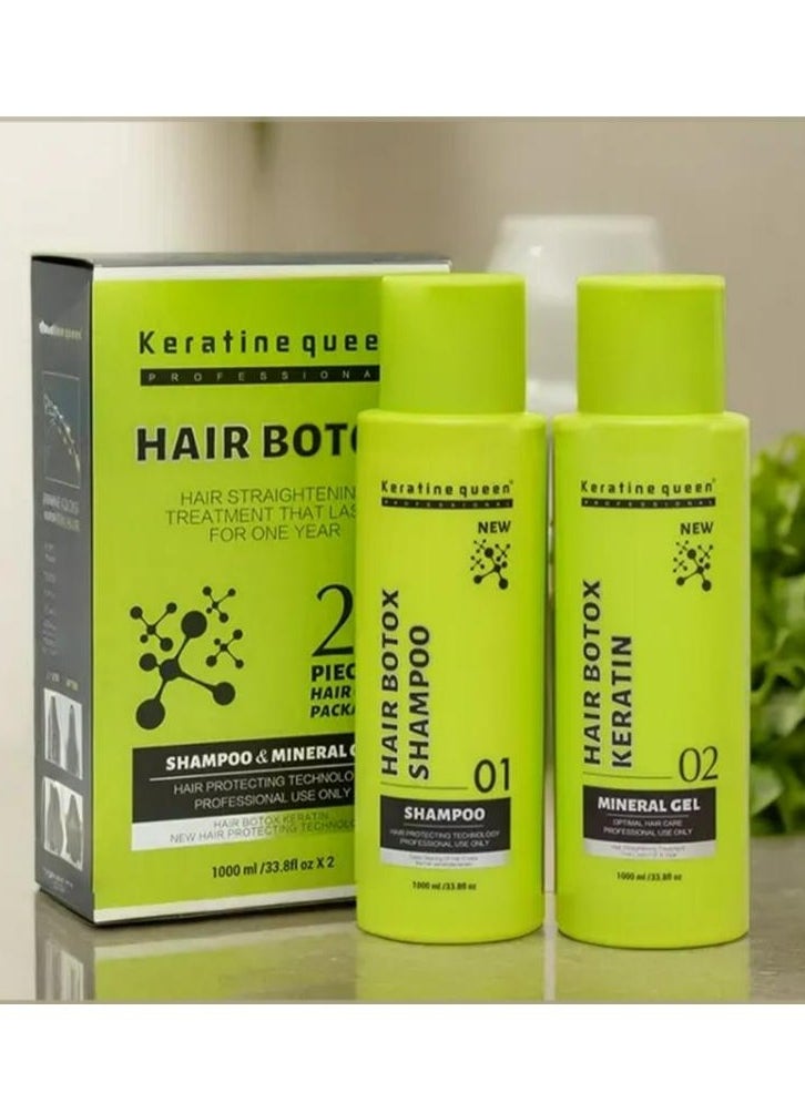 Hair Botox shampoo and conditioner Set for Hair Straightening Treatment