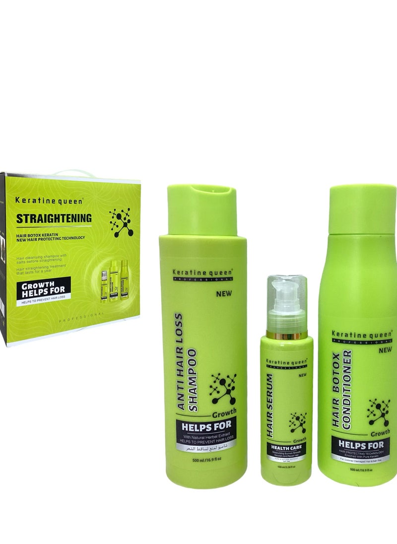 Hair Botox Keratin New Hair Protecting Technology Straightening Hair Serum Shampoo Conditioner Set