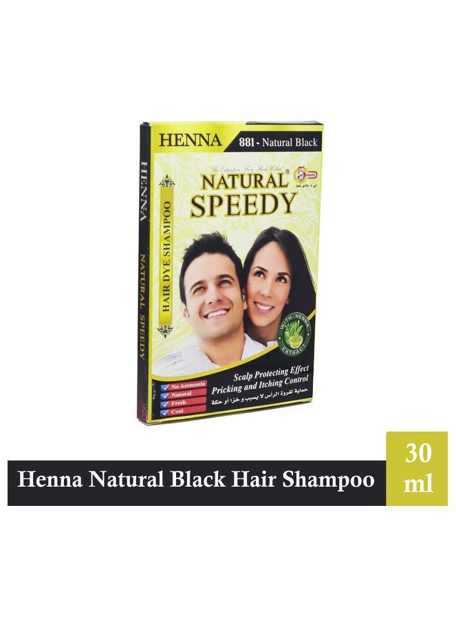 Hair Dye Shampoo Natural Black 12 x 30ml