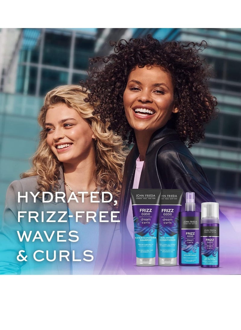 Frizz Ease Dream Curls Air Dry Waves Styling Foam 150ml Wave and Curl Enhancer lightweight Anti Frizz Styling Foam