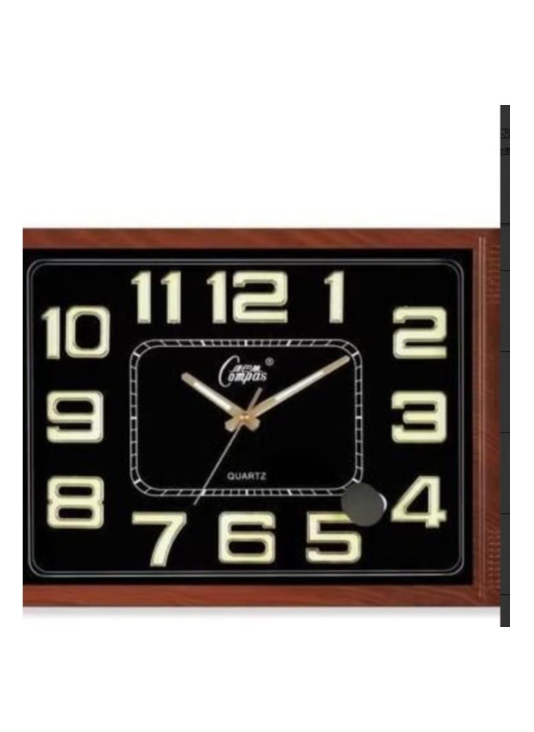 Luminous European fashion square wall clock 52 * 42cm