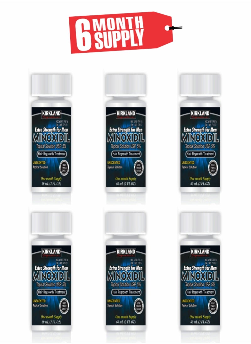 Minoxidil 5% - The Reliable Hair Growth Solution for Men Pack Of 6