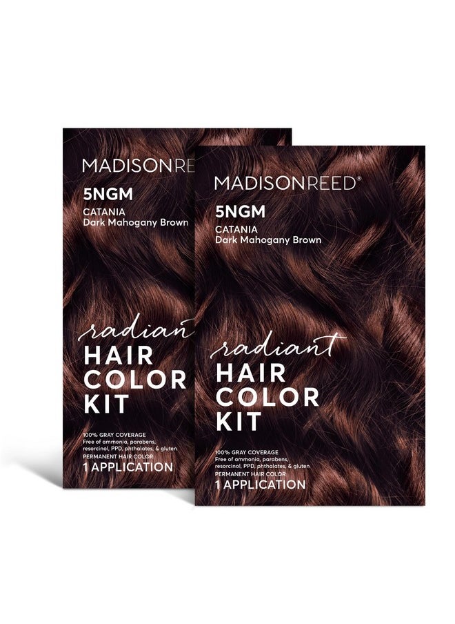 Radiant Hair Color Kit, Blackest Black For 100% Gray Coverage, Ammoniafree, 2Nna Pescara Black, Permanent Hair Dye, Pack Of 2