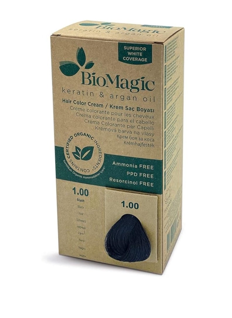 Biomagic Hair Color, 60 ml - 1/00 Black