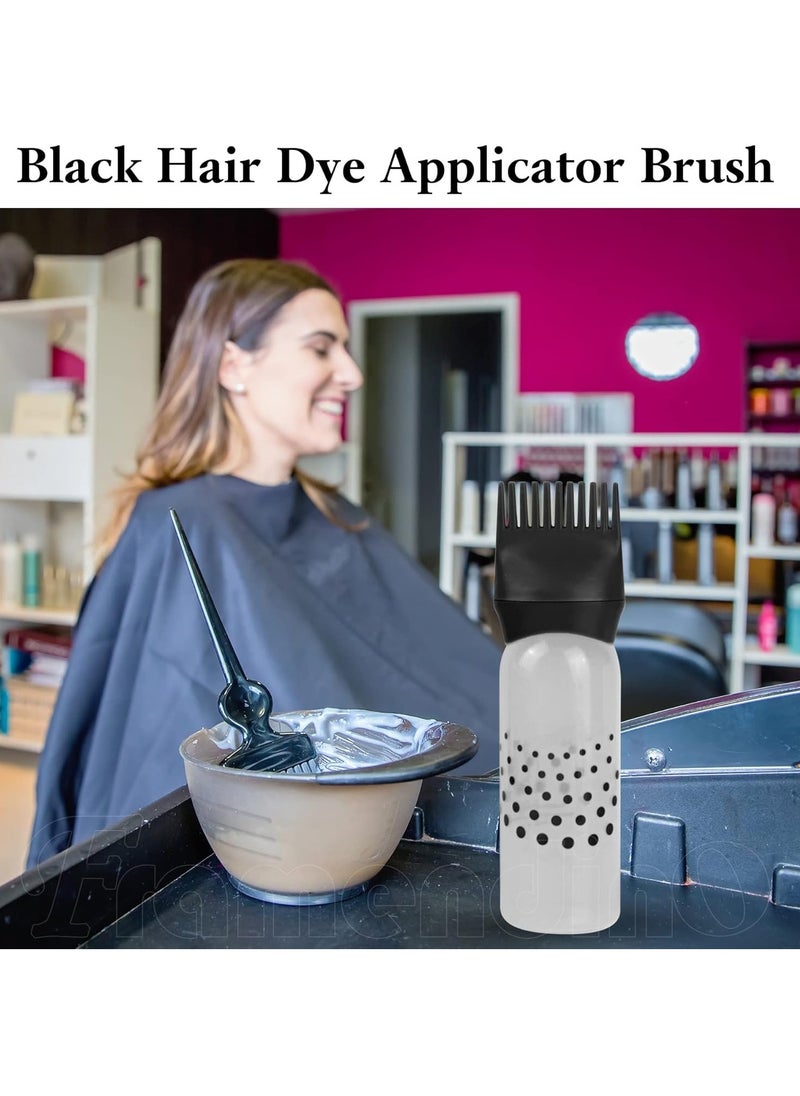 Hair Dye Applicator Bottle With Graduated Scale Hair Root Comb Dye Hair Comb Black Color