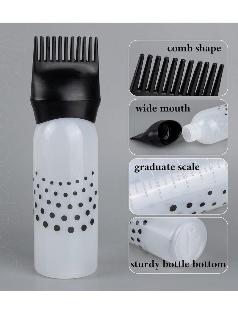 Hair Dye Applicator Bottle With Graduated Scale Hair Root Comb Dye Hair Comb Black Color