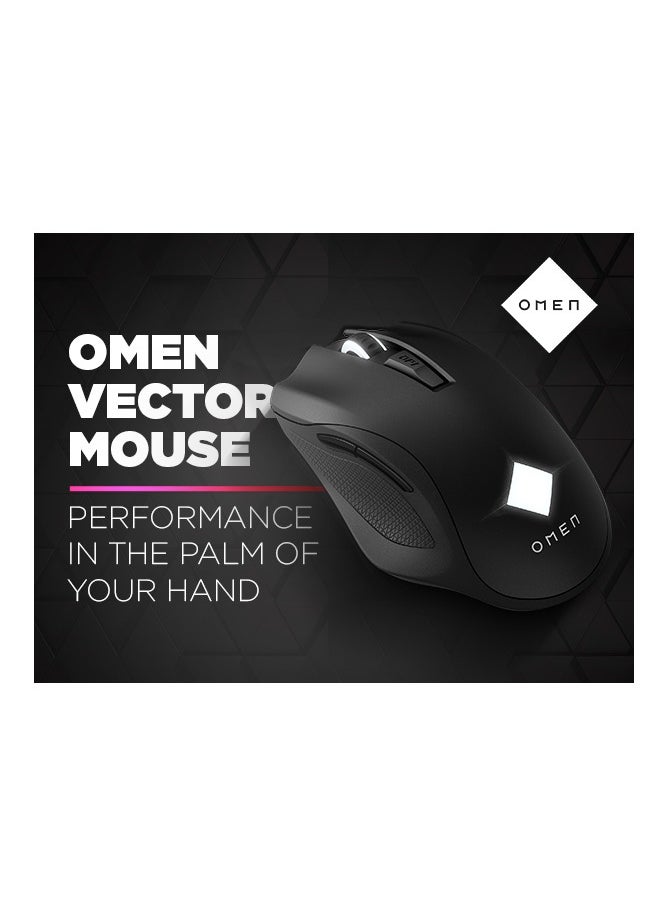 NEW HP OMEN Vector USB Wired Gaming Mouse Radar Sensor Black-6 Programmable buttons