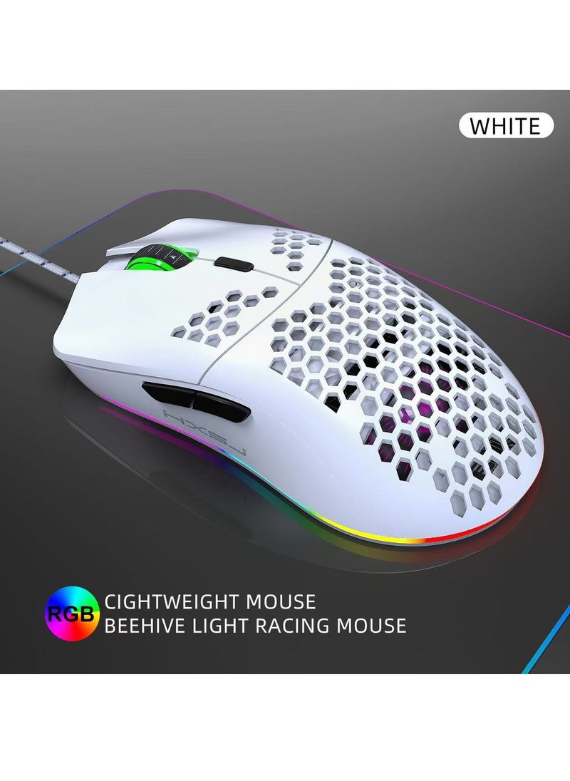 Gaming Model O Wireless Gaming Mouse - Superlight, 69g Honeycomb Design, RGB, Ambidextrous, Lag Free 2.4GHz Wireless, Up to 71 Hours Battery - Matte White