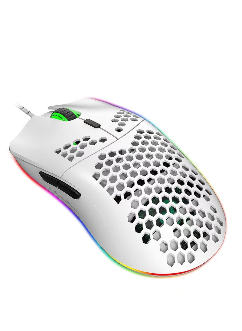 Gaming Model O Wireless Gaming Mouse - Superlight, 69g Honeycomb Design, RGB, Ambidextrous, Lag Free 2.4GHz Wireless, Up to 71 Hours Battery - Matte White