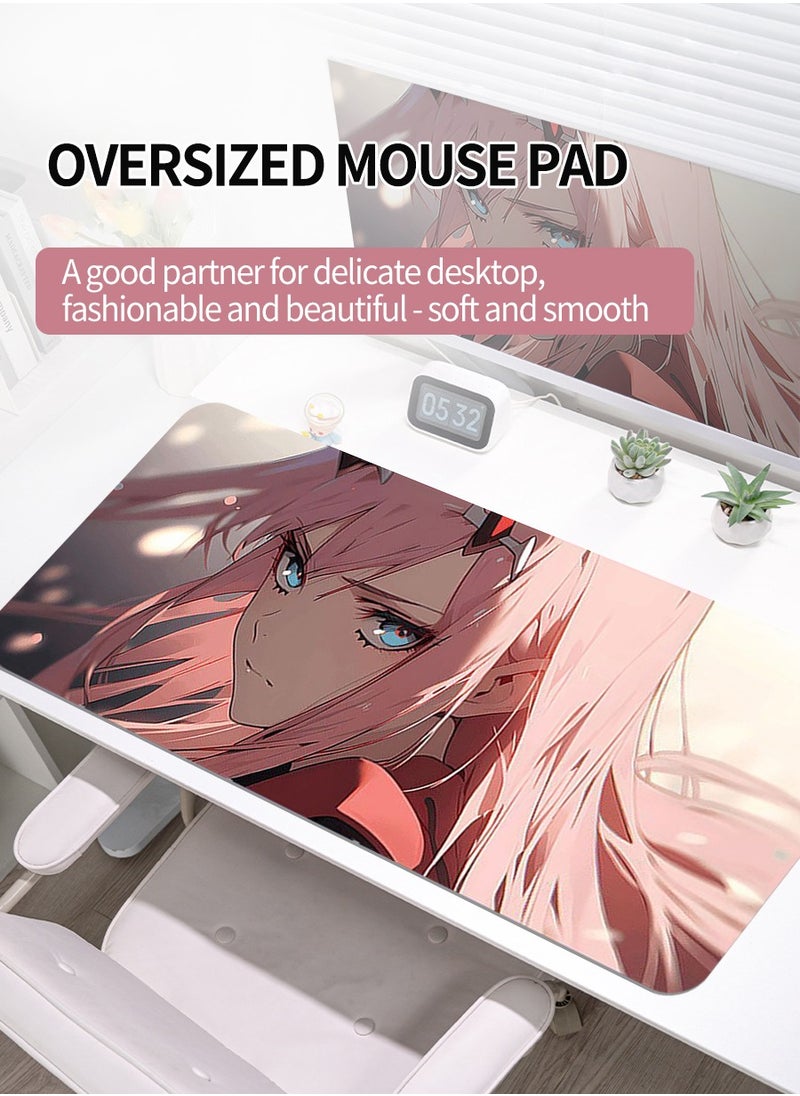 80cm*30cm Anime Mouse Pad, Gaming Mouse Pad, Large Mouse Pad, Extended Keyboard Mouse Pad, Extended Keyboard Mouse Pad with non-slip base and stitched edges