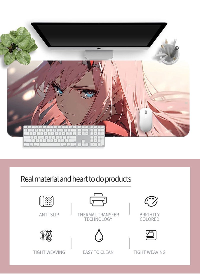 80cm*30cm Anime Mouse Pad, Gaming Mouse Pad, Large Mouse Pad, Extended Keyboard Mouse Pad, Extended Keyboard Mouse Pad with non-slip base and stitched edges