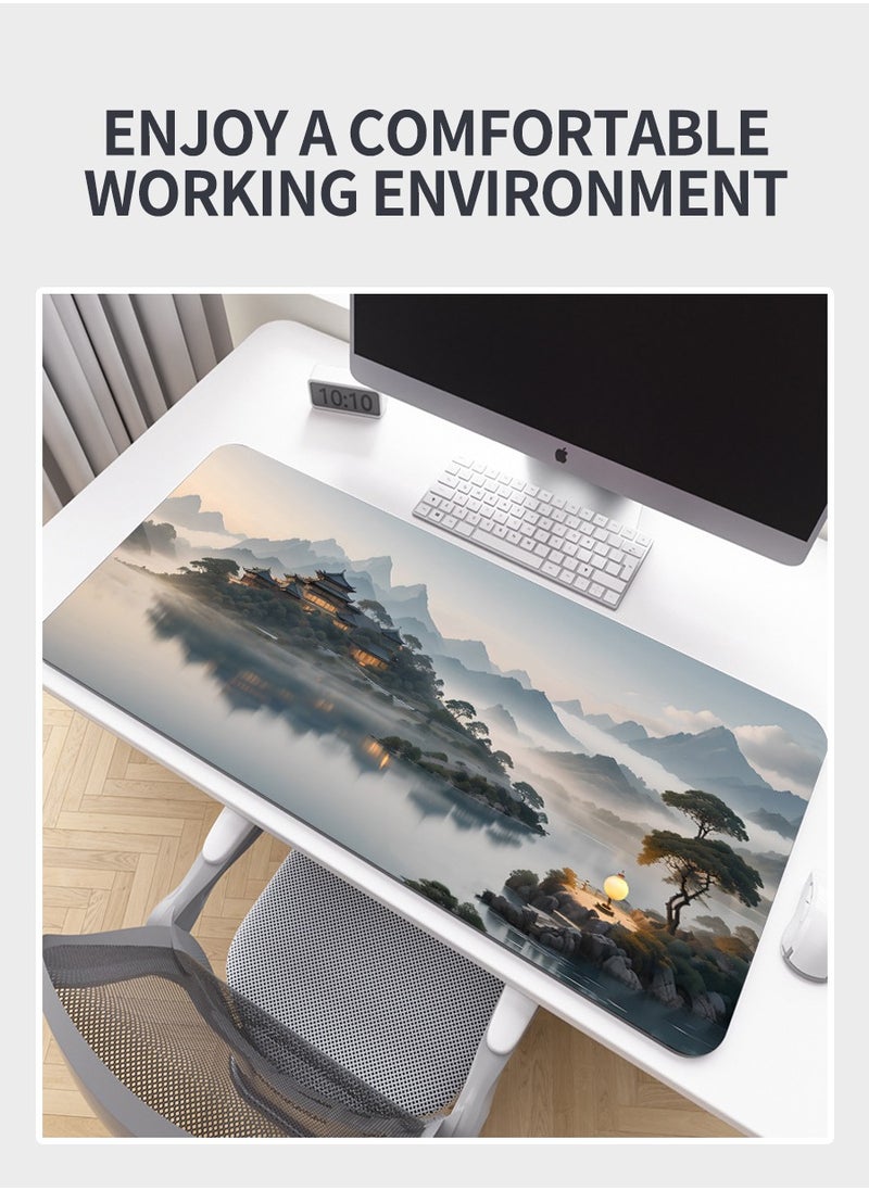 90cm*40cm Anime Mouse Pad, Gaming Mouse Pad, Large Mouse Pad, Extended Keyboard Mouse Pad, Extended Keyboard Mouse Pad with non-slip base and stitched edges