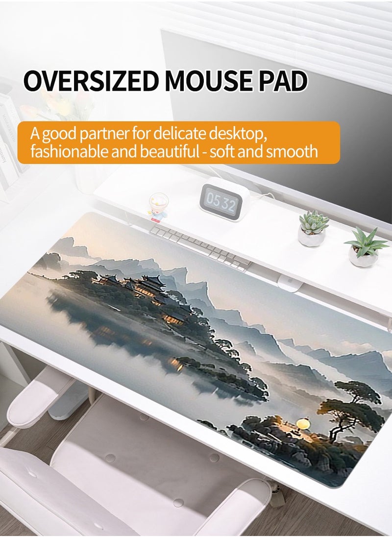 90cm*40cm Anime Mouse Pad, Gaming Mouse Pad, Large Mouse Pad, Extended Keyboard Mouse Pad, Extended Keyboard Mouse Pad with non-slip base and stitched edges