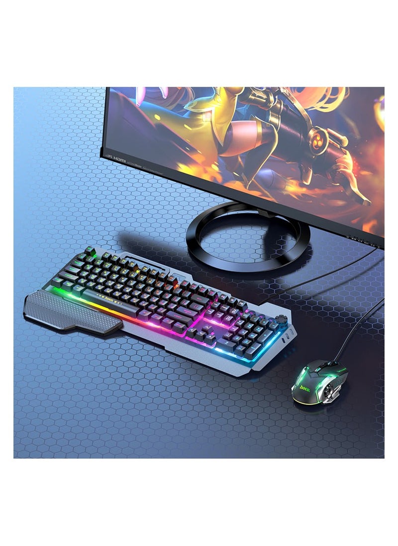 Keyboard + mouse set “GM12 Light and shadow” RGB EN / RU