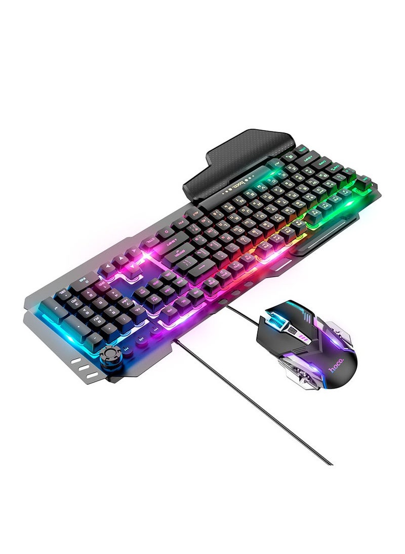 Keyboard + mouse set “GM12 Light and shadow” RGB EN / RU