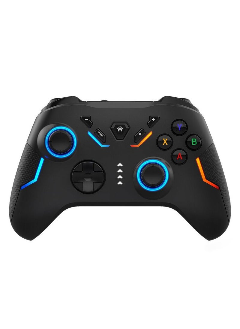 Classic Gamepad Wireless Bluetooth Gaming Controller for Switch PC, Android, iOS Editable Buttons/One Click Continuous Sending/Multiple Vibrations/Somatosensory Mapping/RGB Light/3.5mm Earphone/High Precision Joystick/Large Capacity Lithium Battery 1200mAh Play Black Myth Wukong