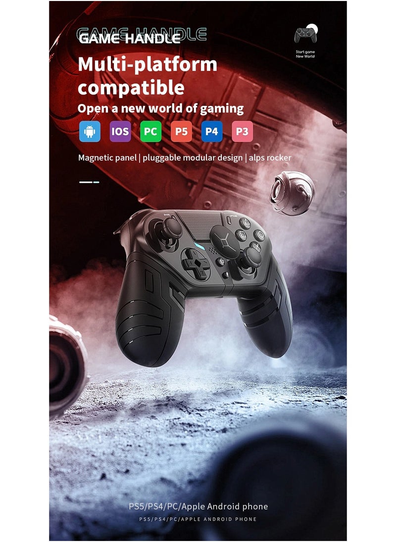 Classic Gamepad PS4 Wireless Gaming Controller Multi-platform compatible PC/PS4/Apple Android Phone Black