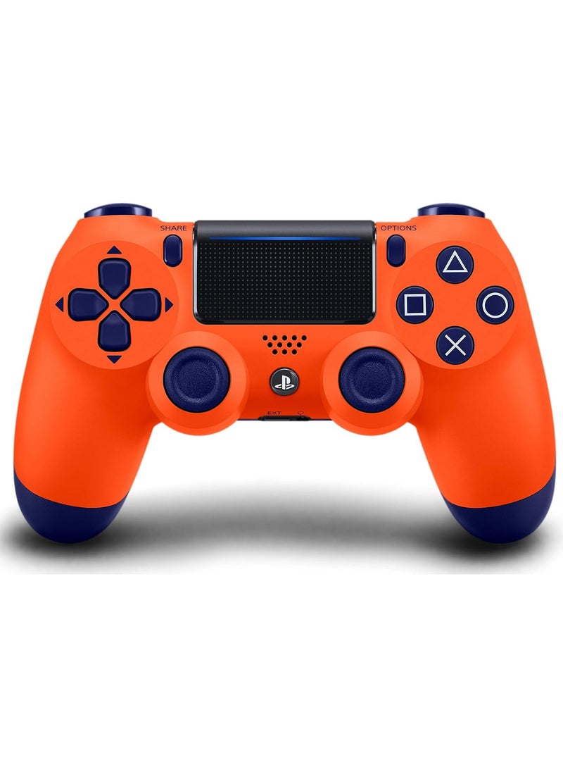 Wireless DualShock 4 Controller for PS4 - Vibration Feedback, Motion Sensors, Touchpad, Light Bar, Share Button & Speaker for Ultimate Gaming Experience (Orange)