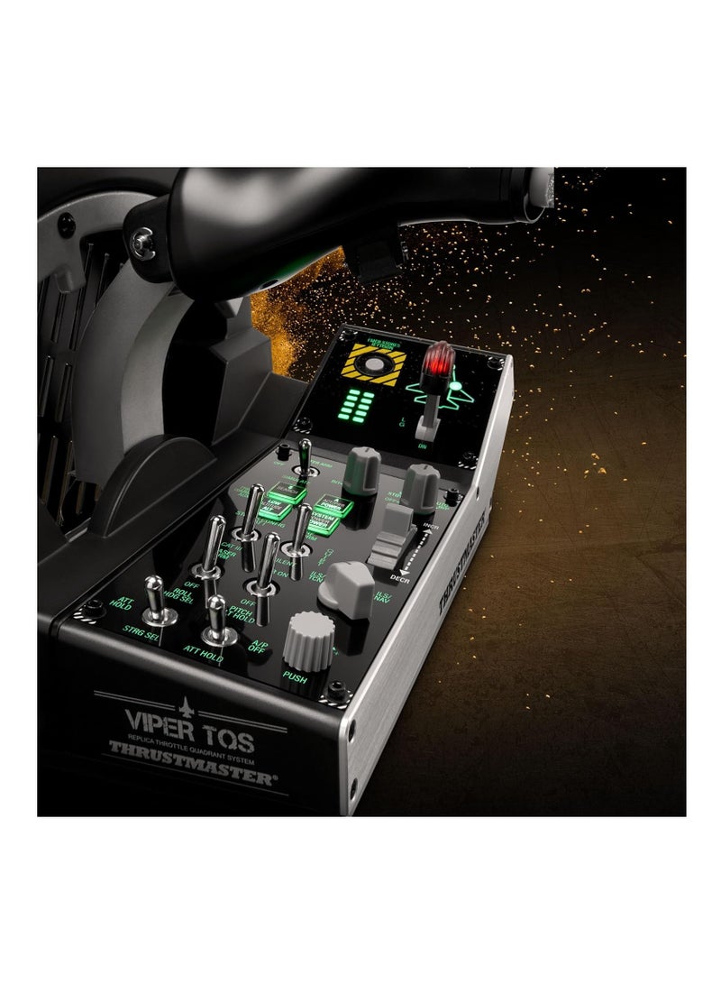 Thrustmaster Viper TQS: Metal Throttle Quadrant System, 21 Action Buttons, 5 Axes, Iconic Chaff/Flare Functions