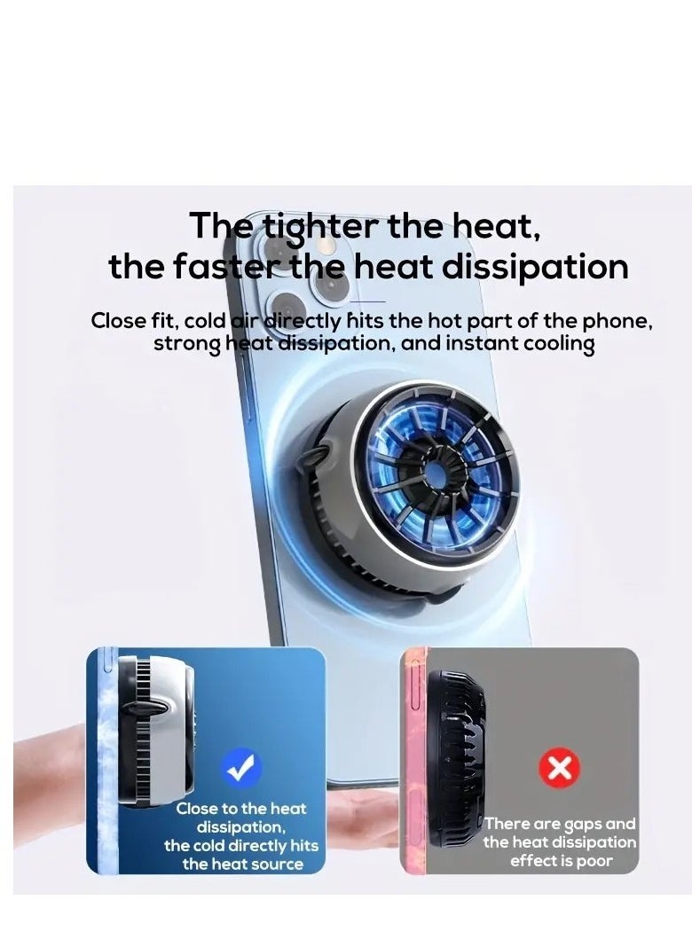 CX03 Cell Phone Semiconductor Magnetic Cooling Fan Radiator  Wireless Charging Function for PUBG Game Cooler for IOS Android