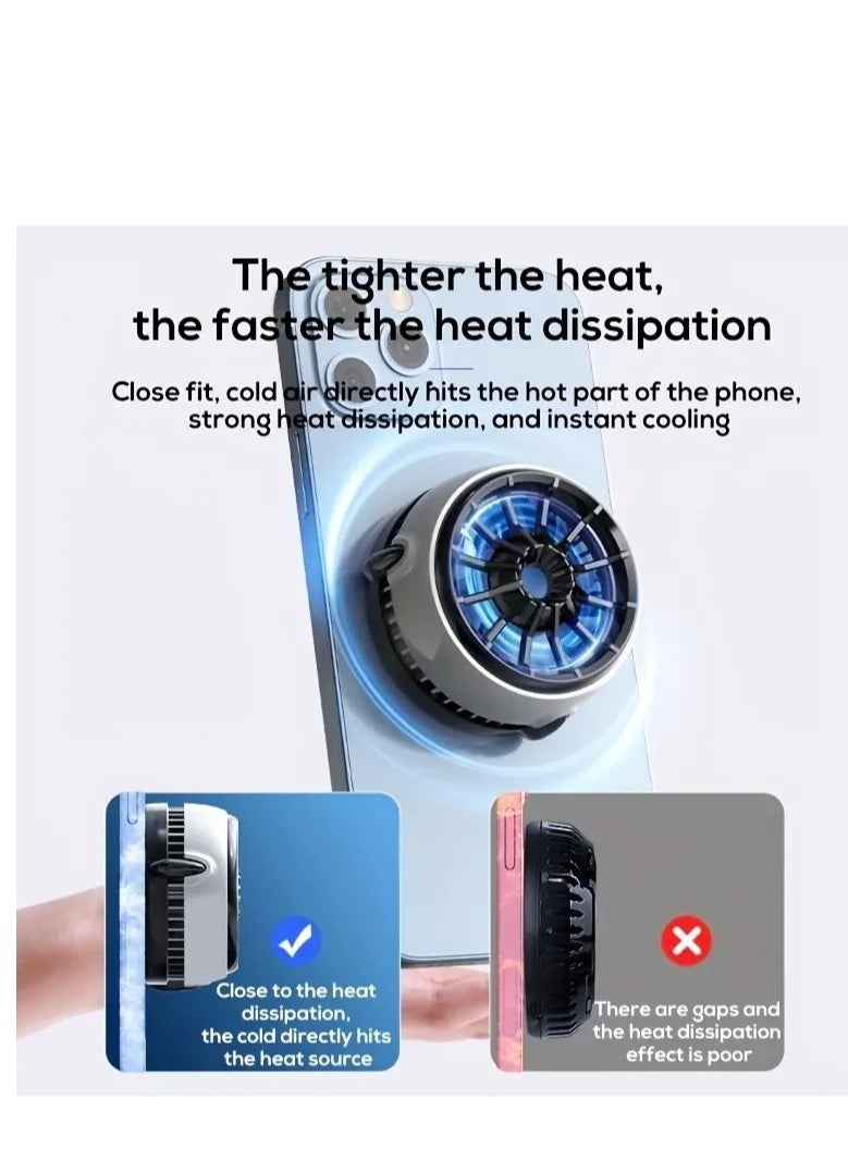 CX03 Cell Phone Semiconductor Magnetic Cooling Fan Radiator Wireless Charging Function for PUBG Game Cooler for IOS Android