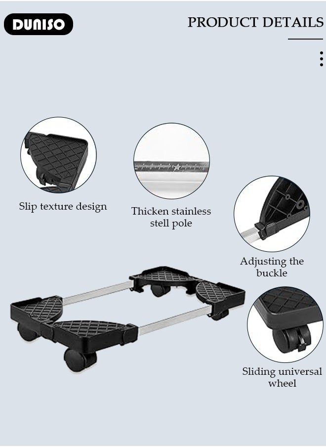 Adjustable CPU Stand, Mobile PC Rack,Hollow Cooling Pc Host Tower Stand, CPU Bracket cart with Wheels，Desktop PC Host Base Tray,Movable Pulley Chassis Shelf, Computer Tower Stand, CPU Holder Stand for Home, Office