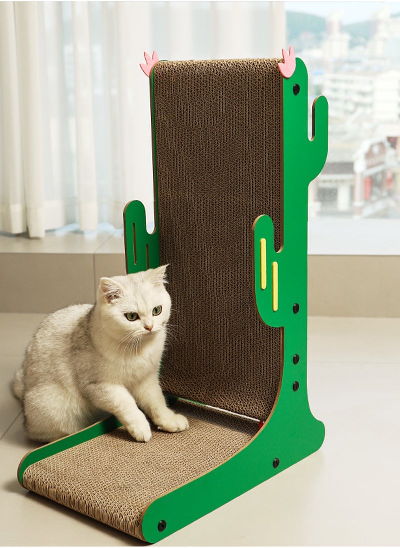 Cat scratcher, Cat scratching board, Cat Toy, Cactus Shape Vertical Cat Scratching Board L shaped Cat Scratcher Toys Corrugated Paper