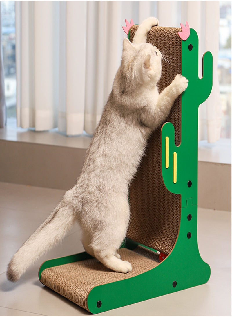 Cat scratcher, Cat scratching board, Cat Toy, Cactus Shape Vertical Cat Scratching Board L shaped Cat Scratcher Toys Corrugated Paper
