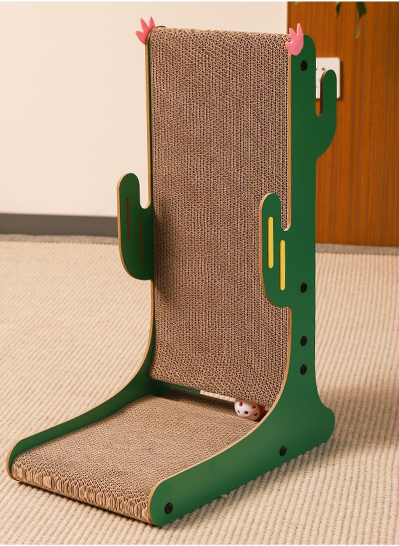 Cat scratcher, Cat scratching board, Cat Toy, Cactus Shape Vertical Cat Scratching Board L shaped Cat Scratcher Toys Corrugated Paper