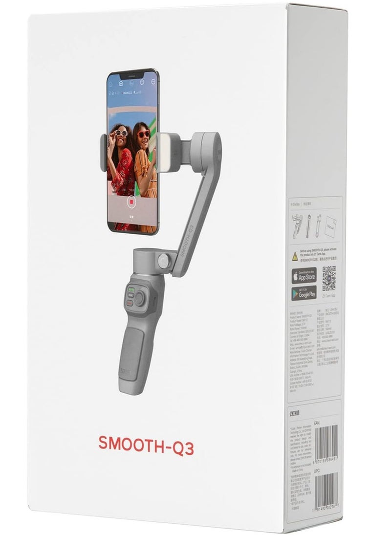 Smooth Q3 Smartphone 3 Axis Gimbal Stabilizer Android And iPhone Gimbal Vlogging Stabilizer YouTube And TikTok Videos