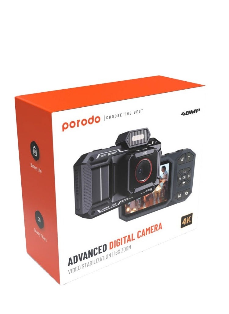 Porodo Advanced Digital Camera Video Stabilization