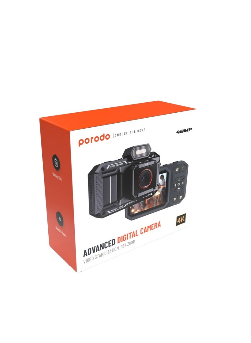 Porodo Advanced Digital Camera Video Stabilization