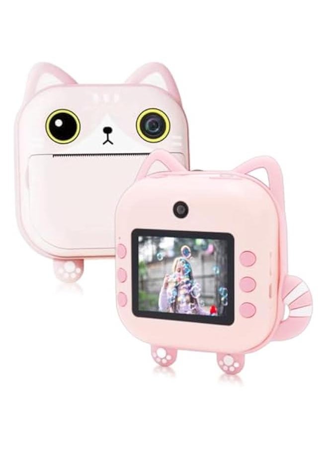 Print Camera Toys for Toddlers Boys and Girls Birthday Gifts, 48MP 1080P Video Kids Selfie Digital Camera 2.4in IPS Screen Child Camcorder with and Photo Paper ()