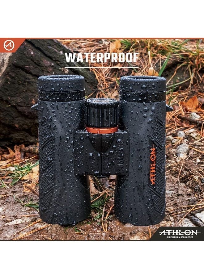 8x42 Midas G2 UHD Black Binoculars with Eye Relief for Adults and Kids, High-Powered Binoculars for Hunting, Birdwatching, and More