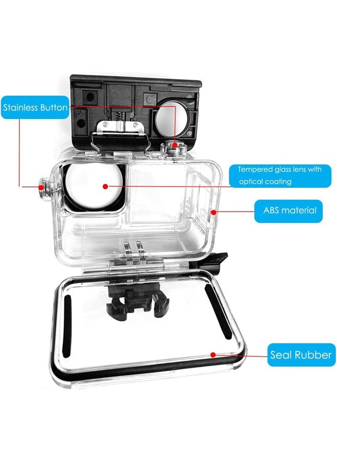 Waterproof Case for DJI Action 5 pro/4/3, 230FT/70M Underwater Protective Housing Dive Kit, Professional Action Camera Dive Accessory