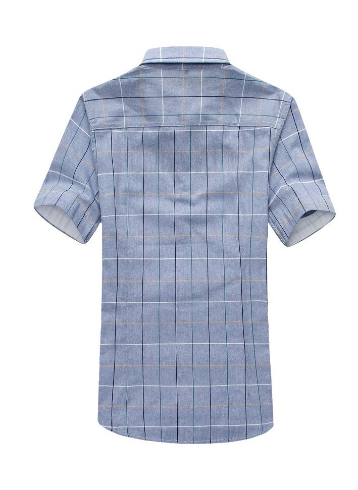 Short Sleeves Stripes Pattern Shirt
