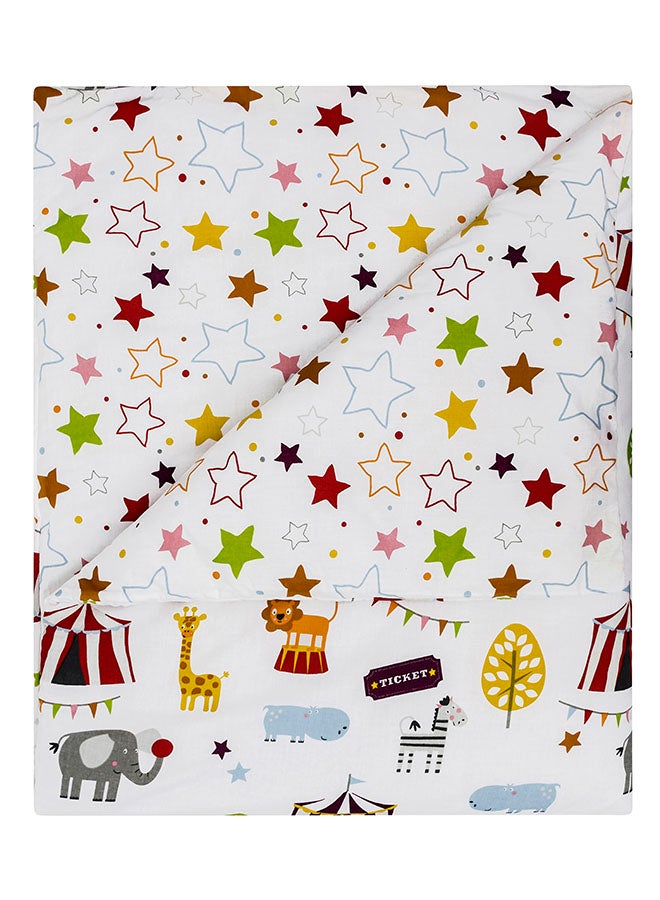 Circus Friends Toddler Bedding Set - White