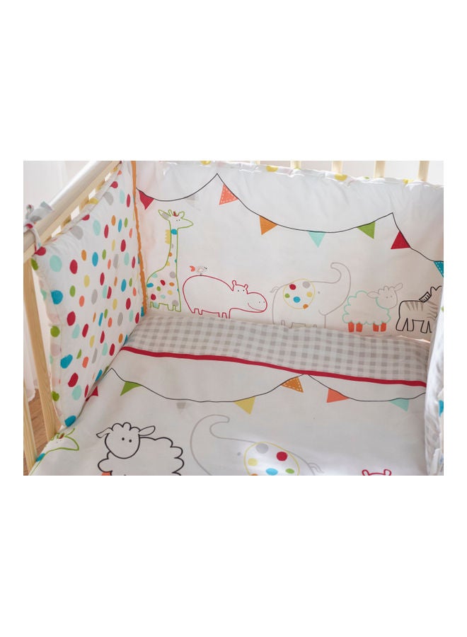 Animal Journey Quilt And Bumper Set - White