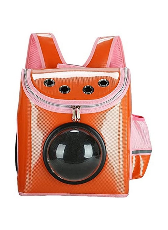 Cat Carrier Backpack,Space Capsule Bubble Portable Pet Carrier For Small Dog Airline-Approved, Designed For Travel, Hiking, Walking & Outdoor Use(Orange)