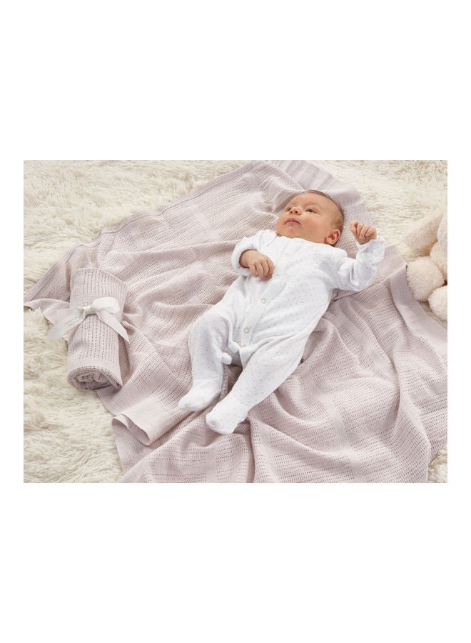 2-Piece Traditional Cellular Baby Blanket Set