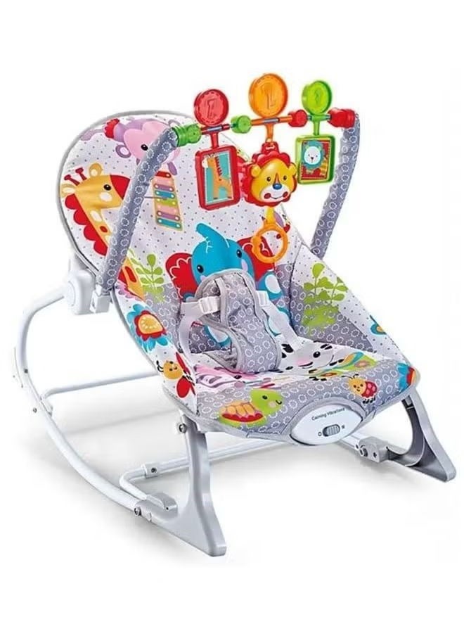 Baby rocking chair baby multifunctional music vibration shaker lightweight folding children's rocking chair coax baby recliner-color